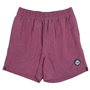 Ron Jon Surf Shop Mens Swim Trunks Shorts Pink Elastic Waist Mesh Lined M